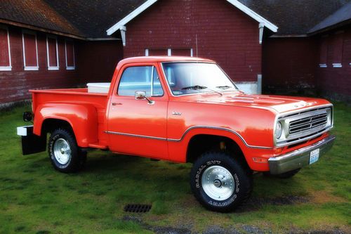 1973 dodge d-100 adventurer power wagon 4x4 short box step side no reserve swb