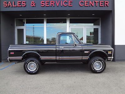 1972 chevrolet cheyenne super 10 4x4 frame off restoration captain  seats