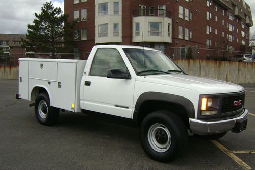 2000 chevy chevrolet 2500 sl work truck with reading utility body v8 auto no rsv