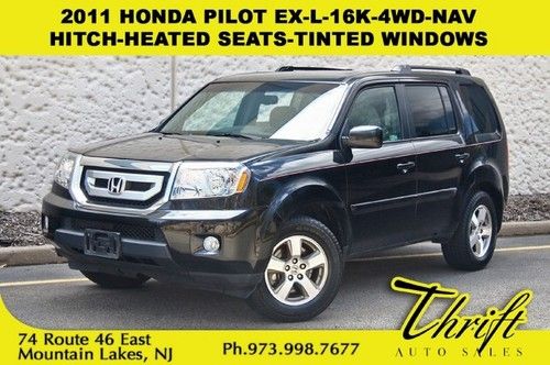 2011 honda pilot ex-l-16k-4wd-nav-hitch-heated seats-tinted windows