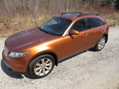 2003 infiniti fx45 awd 315 hp loaded orange over head tv autopage remote start