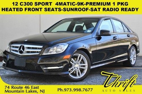 12 c300 4matic-9k-premium 1 pkg-heated front seats-sunroof-sat radio ready