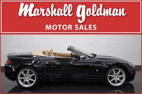 2008 aston martin v8 vantage roadster black metallic  tan nav only 9500 miles