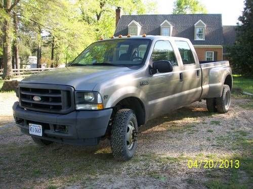 2003 ford f350 superduty crew cab, 4x4, dually ~ 95k miles -fleet mntnd- 1 ownr.