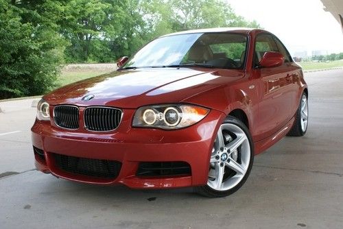 135i m sport, 33k miles, sedona red, 1-owner, bmw 2.95% apr financing!