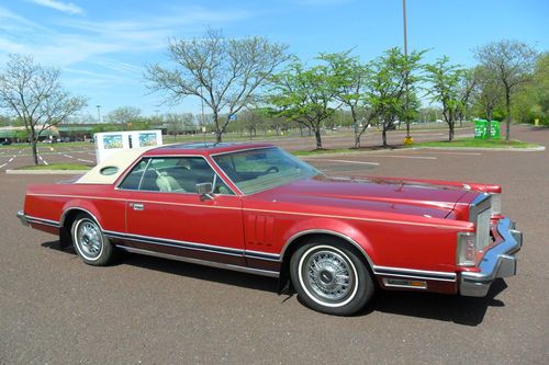 1978 lincoln mark v "rare cartier designer series" crimson &amp; cream combination