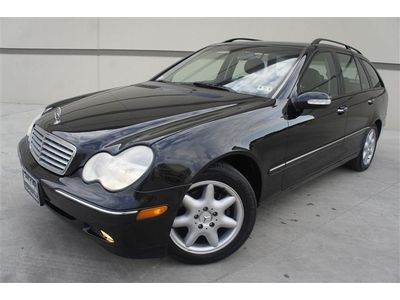 04 mercedes benz c249 wagon black/black cd changer sunroof wood alloy must see!!