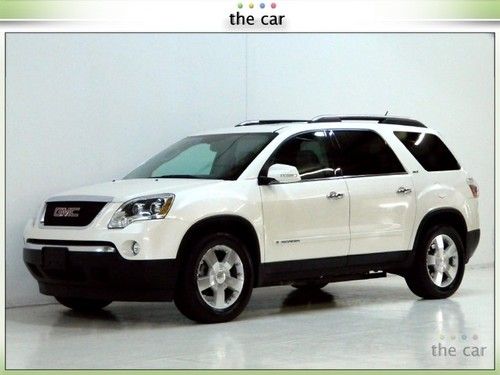 08 acadia awd pearl white! navig hud pano cam phone dvd xenon tow every option!