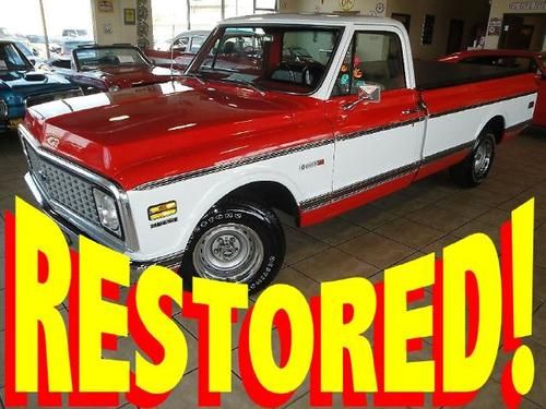 1970 chevrolet c10 c-10 chyenne orange/white fully restored 350 v8 automatic!