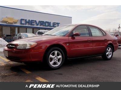 4dr sdn ses ford taurus ses sedan automatic gasoline 3.0l v6 pfi   24v red