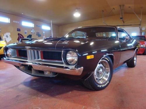 1972 plymouth cuda 340 mopar, black, pisol grip, rally sport, restored, classic