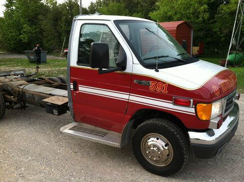 2004 ford e-450 super duty base stripped chassis 6.0l   no reserve!!