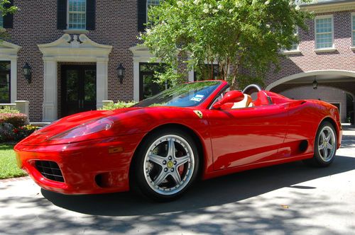 04 f360 spider 1,176 original miles red / tan f1 tubi exhaust highly optioned