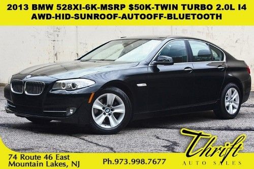 2013 bmw 528xi-6k-awd-msrp $50k-twin turbo 2.0l i4-hid-sunroof-autooff-bluetooth