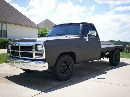 1992 dodge d350 intercooled cummins diesel 1st gen single wheel flatbed