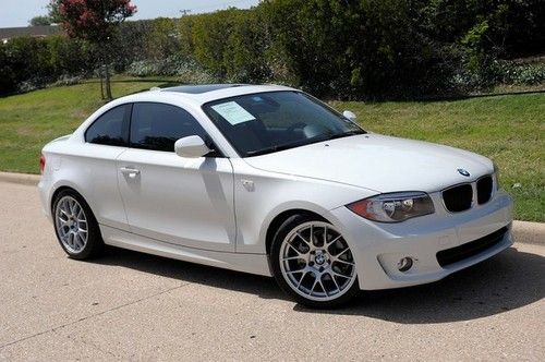 2012 bmw 128i coupe white / beige sunroof 9k miles factory warranty finance aval