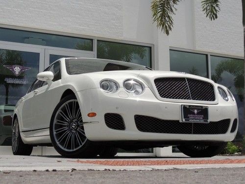 Garage kept bentley flying spur speed mulliner white on tan rear seat package lo