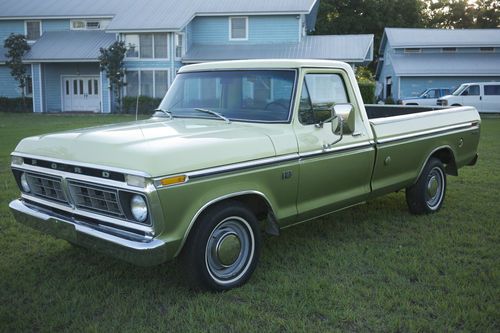 Ford f-150 pick up truck  jade green/chrome yellow  unrestored original beauty.