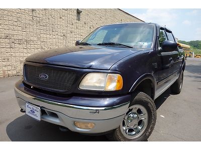 Ford f-150 lariat supercrew crew cab v8 5.4l 4x4 leather autocheck no reserve