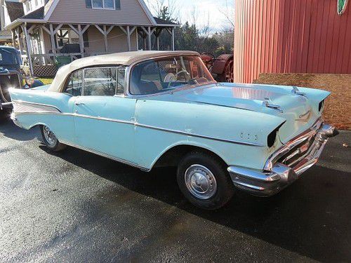 Old 1957 chevrolet bel air convertible original paint survivor one owner