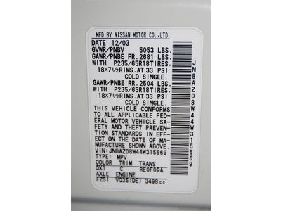 2004 NISSAN MURANO SL, ONE OWNER, UNDER WARRANTY, US $9,895.00, image 26