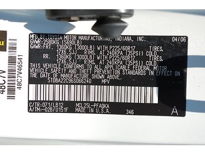 2006 TOYOTA SIENNA XLE LTD LIMITED AWD 4X4 NAVIGATION DVD SUNROOF LOADED PARKING, US $16,990.00, image 54