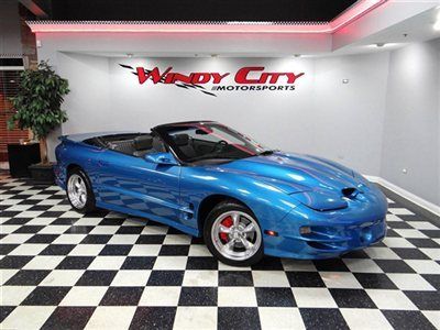 1999 pontiac trans am ls-1 ram air convertible~rare medium blue~ws6 hood~awesome