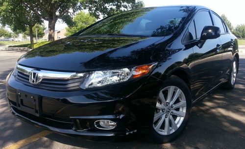 2012 honda civic ex sedan 4-door black low mi mint condition