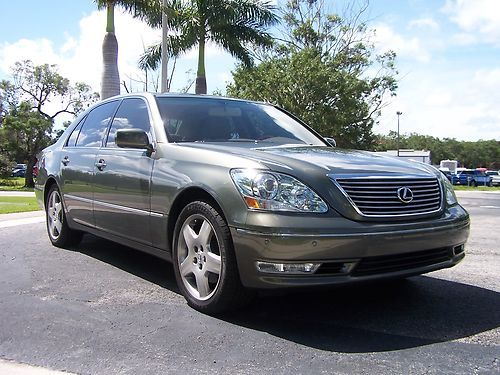 2006 lexus ls430 ls 430 green with tan leather navigation 42k miles florida car