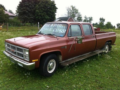 1983 gmc 2500 diesel quad-cab pick-up 5th wheel