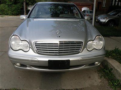 2002 mercedes c 320- silver!! only 51800 miles!! automatic/moonroof! low resv!!