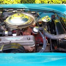 1956 ford thunderbird - peacock blue - older restoration