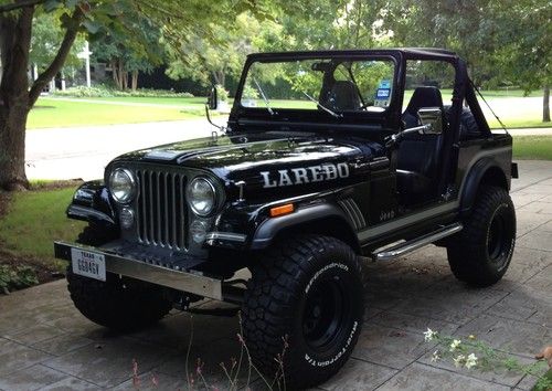 Classic 1984 black jeep cj-7 laredo 6 cyl 4x4 (cj cj7 jeep) restored &amp; beautiful