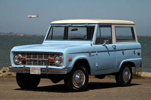 Original 1972 ford bronco sport uncut blue honest condition, barn find, ca car