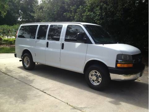 2007 chevy express passenger van 3500 white chevrolet clean ls 6.0 v8