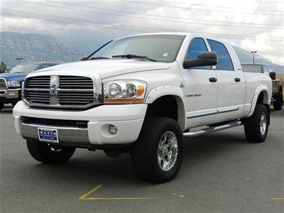 Dodge ram mega cab cummins diesel laramie 4x4 custom lift wheels tires leather