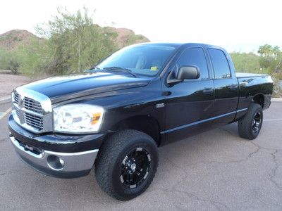 08 1500 quad cab short bed 4x4 slt 5.7 hemi carfax certified 59k black beauty