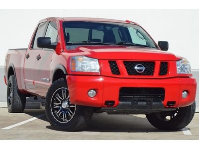 2008 nissan titan crew pro-4x lb offroad 4x4 truck leather htd seats hwy miles