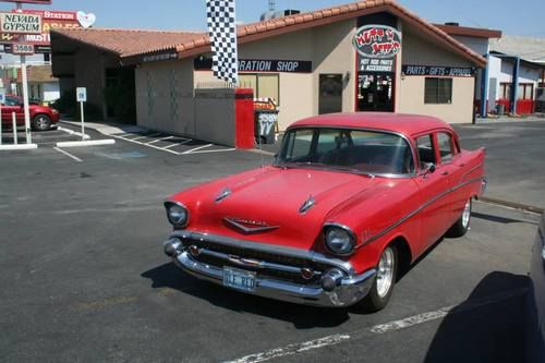 1957 chevy 4door sedan vintage hot rod