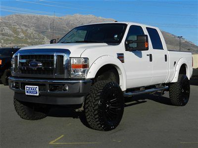 Ford crew cab powerstroke diesel lariat 4x4 custom new lift wheels tires auto