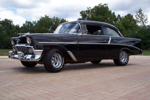1956 chevy bel air, 350, auto,cragers,black/black,runs strong!54,55,57,58,59,60