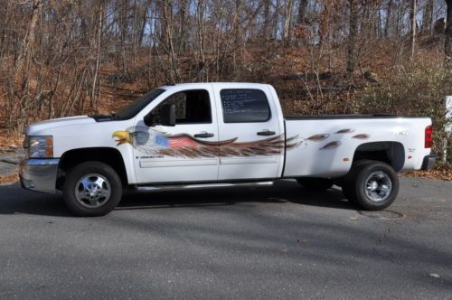 Chevy silverado diesel 3500 hd lt crew cab no reserve 4x4 one owner clean carfax