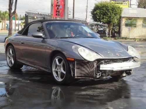 2004 porsche 911 carrera cabriolet damaged salvage rebuilder runs!! must see!!