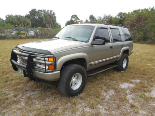 1999 chevrolet tan tahoe z71 lifted 4wd leather chevy 5.7 leather