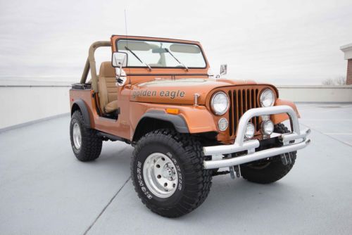 1978 golden eagle jeep cj7 v8 lifted auto, ps, pb rust free!