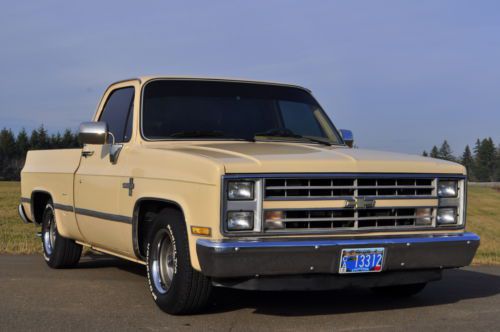 1986 chevy c10 silverado short wide box  v8 at pw rat rod gmc clean nice driver