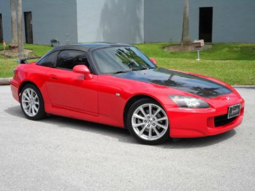 S2k carbon fiber hard top and hood red/blue 6 spd.