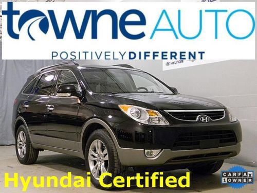 12 veracruz certified awd 3rd row moonroof heated leath