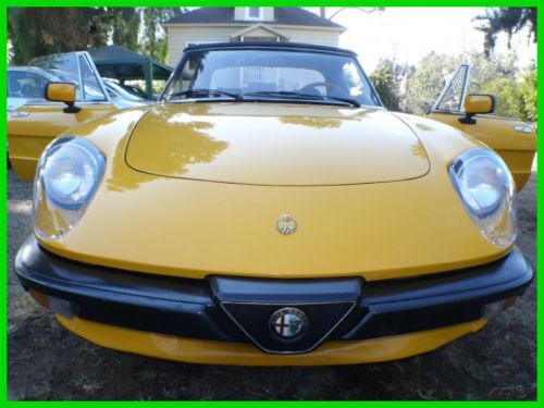 Alfa romeo spider ferrari tribute yellow restored classic