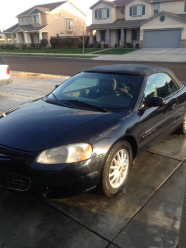2001 chrysler sebring lx convertible 2-door 2.7l, sapphire blue with 75889 miles
